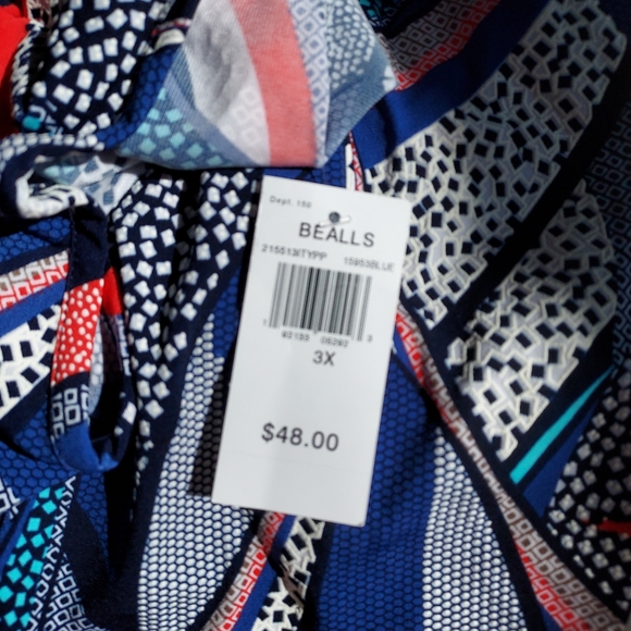 Sami & Jo Flutter Sleeve Blouse 3X Multicolor - Picture 6 of 7